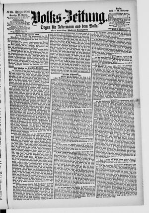 Volks-Zeitung vom 27.01.1884