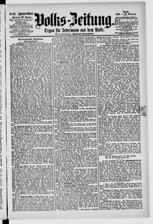 Volks-Zeitung vom 30.01.1884