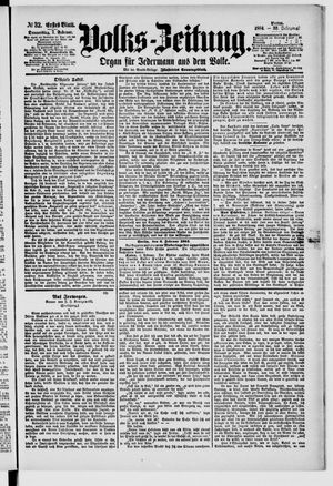 Volks-Zeitung on Feb 7, 1884