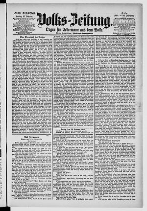 Volks-Zeitung on Feb 15, 1884