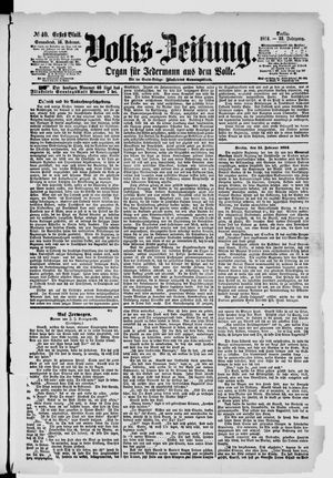 Volks-Zeitung vom 16.02.1884