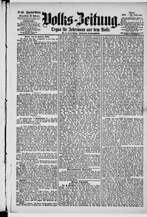 Volks-Zeitung vom 16.02.1884