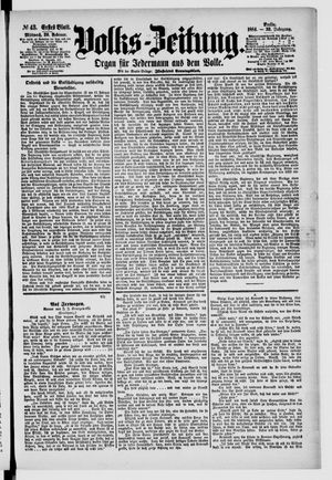 Volks-Zeitung vom 20.02.1884