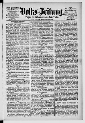 Volks-Zeitung vom 20.02.1884