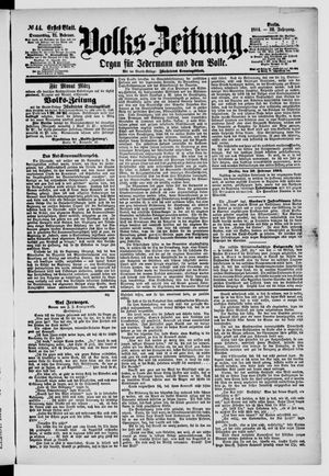 Volks-Zeitung vom 21.02.1884