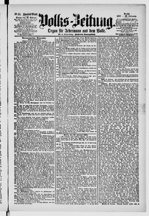 Volks-Zeitung vom 21.02.1884