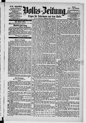 Volks-Zeitung vom 26.02.1884