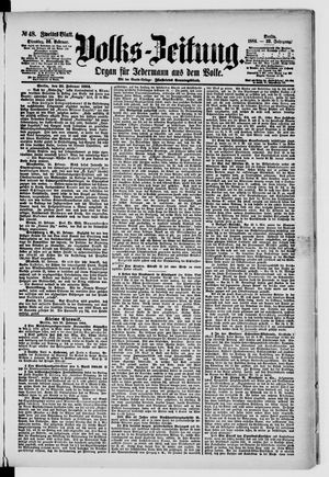Volks-Zeitung vom 26.02.1884
