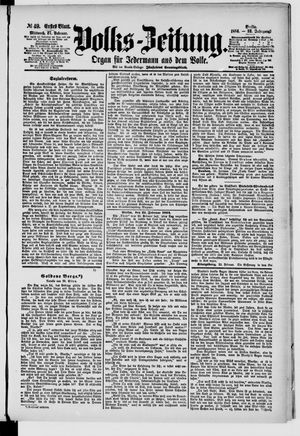 Volks-Zeitung vom 27.02.1884