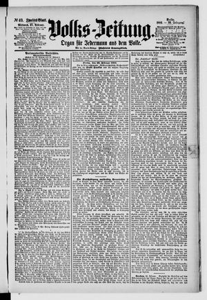 Volks-Zeitung vom 27.02.1884