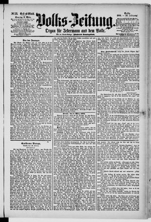 Volks-Zeitung vom 02.03.1884