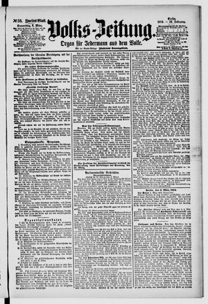 Volks-Zeitung on Mar 6, 1884