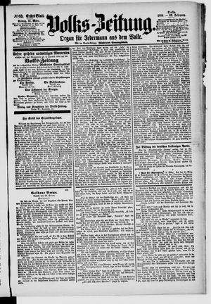 Volks-Zeitung on Mar 14, 1884