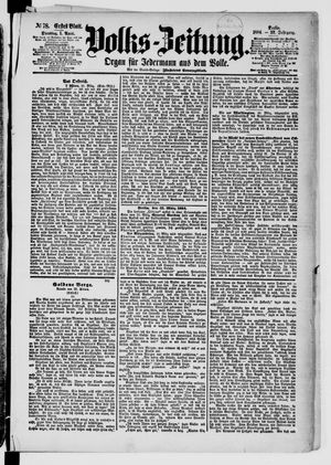 Volks-Zeitung vom 01.04.1884