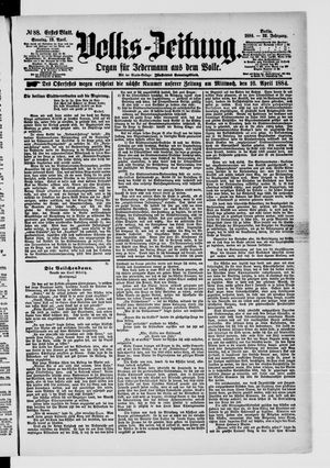 Volks-Zeitung vom 13.04.1884