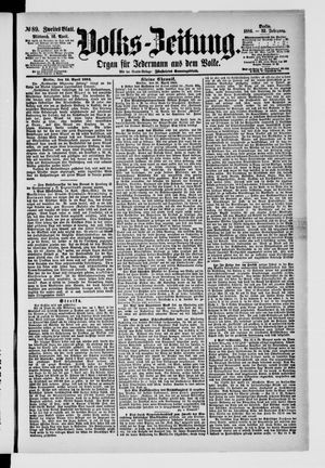 Volks-Zeitung on Apr 16, 1884