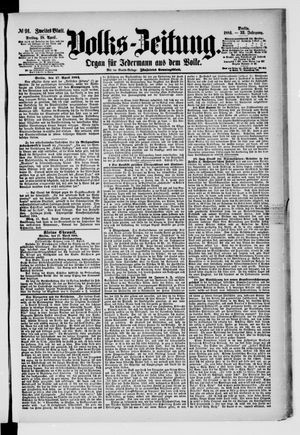 Volks-Zeitung vom 18.04.1884