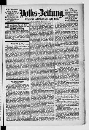 Volks-Zeitung vom 20.04.1884