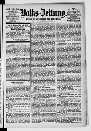 Volks-Zeitung vom 25.04.1884