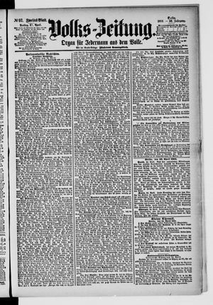 Volks-Zeitung vom 25.04.1884