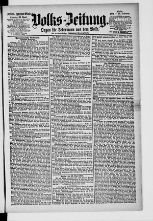 Volks-Zeitung vom 29.04.1884