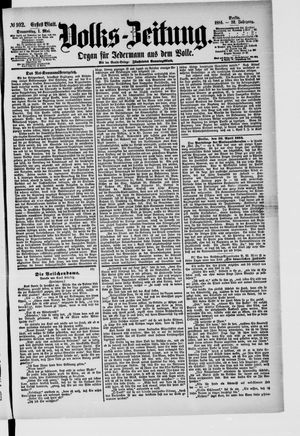 Volks-Zeitung vom 01.05.1884