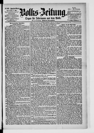 Volks-Zeitung vom 01.05.1884