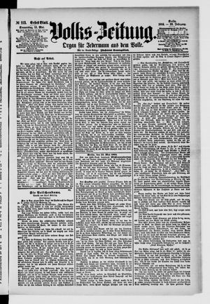 Volks-Zeitung vom 15.05.1884