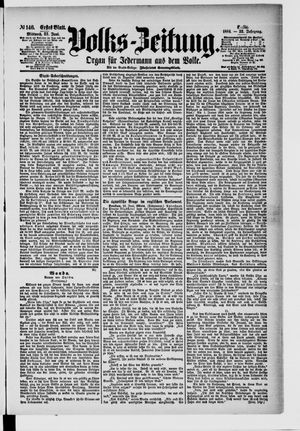 Volks-Zeitung vom 25.06.1884