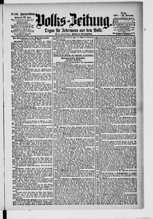 Volks-Zeitung vom 25.06.1884