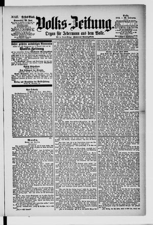 Volks-Zeitung vom 26.06.1884