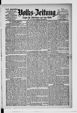 Volks-Zeitung vom 26.06.1884