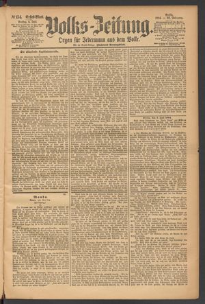 Volks-Zeitung vom 04.07.1884