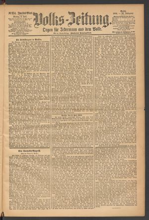 Volks-Zeitung vom 04.07.1884