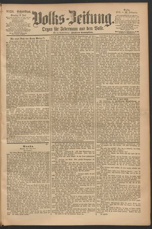 Volks-Zeitung vom 06.07.1884