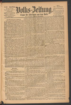 Volks-Zeitung vom 08.07.1884
