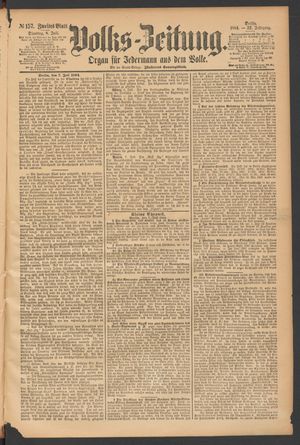 Volks-Zeitung vom 08.07.1884
