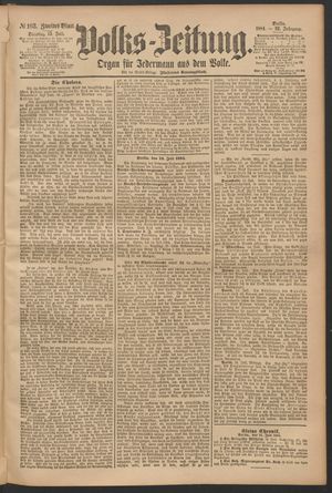 Volks-Zeitung vom 15.07.1884