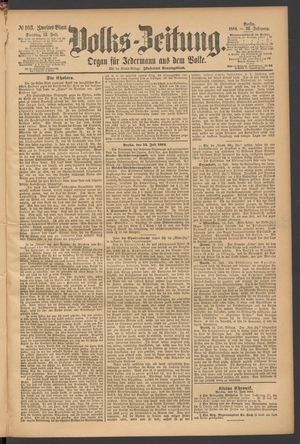 Volks-Zeitung vom 15.07.1884