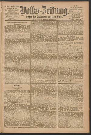 Volks-Zeitung vom 16.07.1884