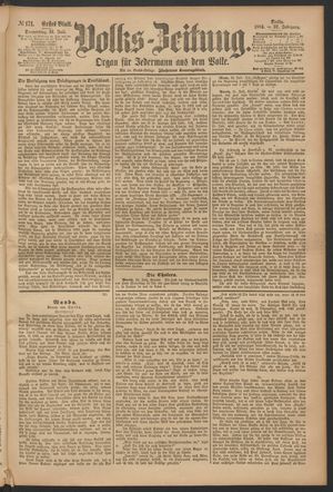 Volks-Zeitung vom 24.07.1884