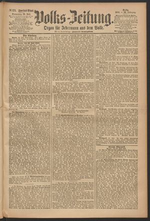 Volks-Zeitung vom 24.07.1884