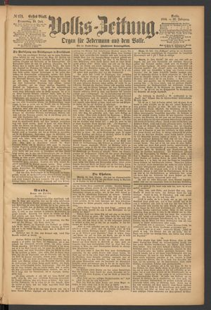 Volks-Zeitung vom 24.07.1884