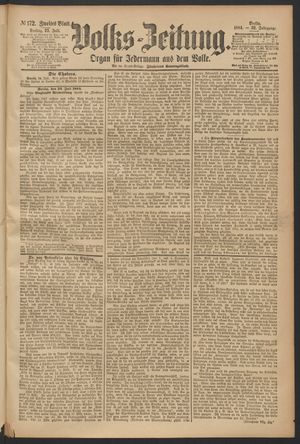 Volks-Zeitung vom 25.07.1884