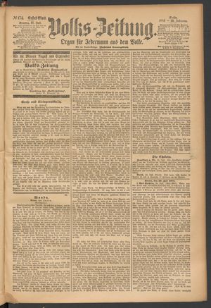 Volks-Zeitung vom 27.07.1884