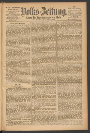 Volks-Zeitung vom 30.07.1884
