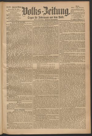 Volks-Zeitung vom 31.07.1884