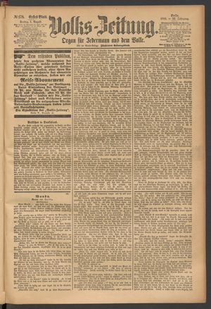 Volks-Zeitung vom 01.08.1884