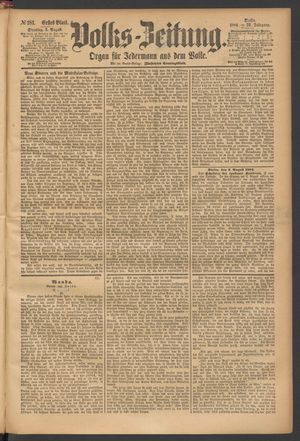 Volks-Zeitung vom 05.08.1884