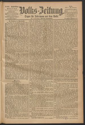 Volks-Zeitung vom 06.08.1884